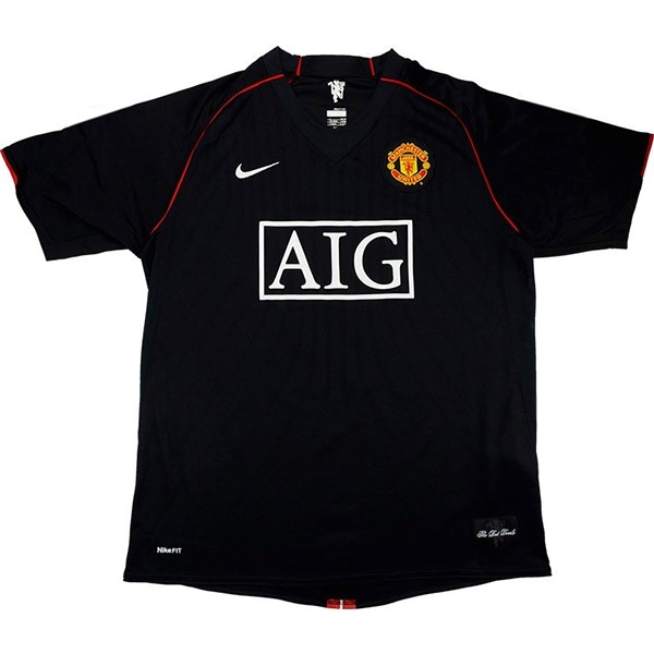 Tailandia Camiseta Manchester United 3ª Retro 2007 2008 Negro